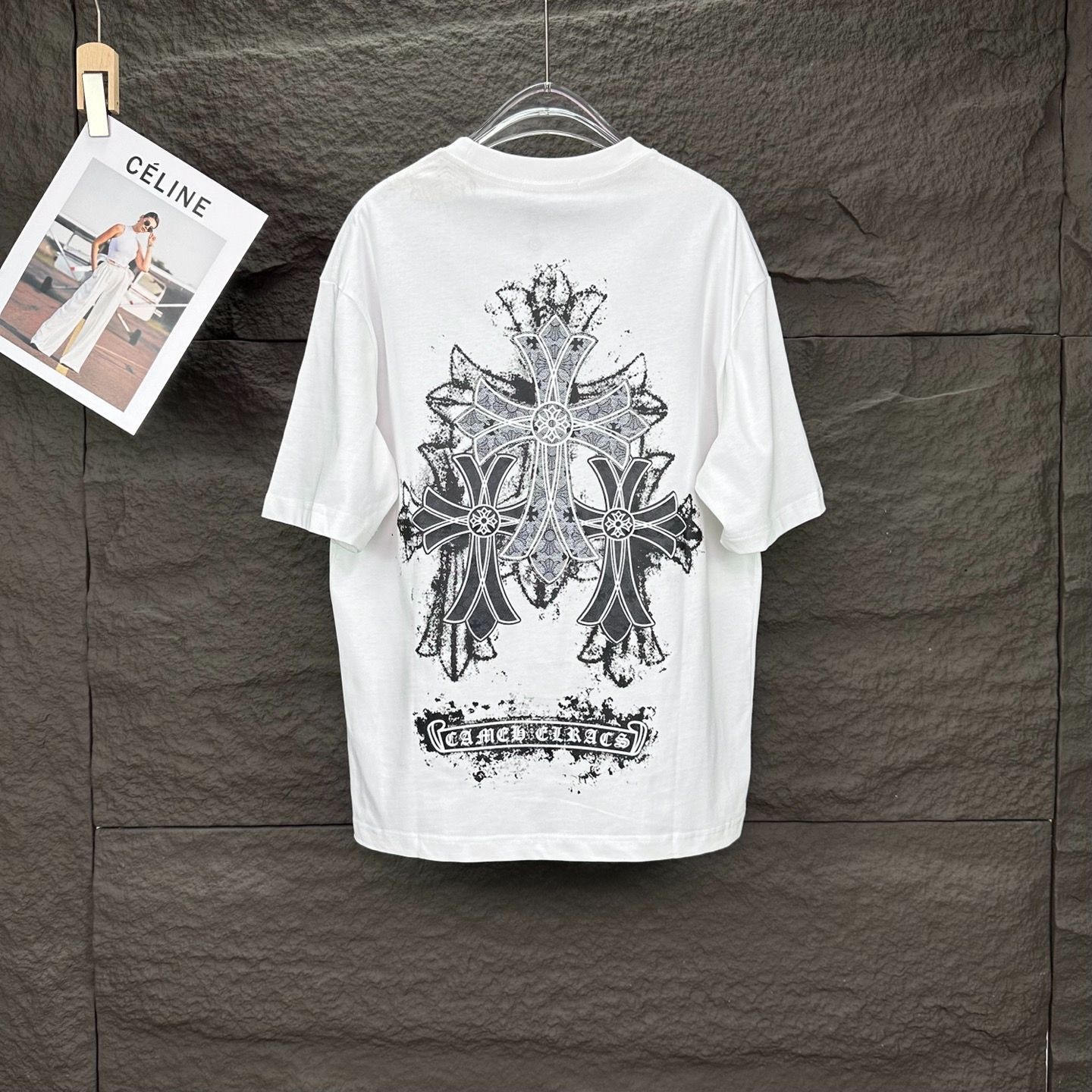 【今日特価】Chrome Hearts 十字架梵文 男女兼用 2025T シャツ