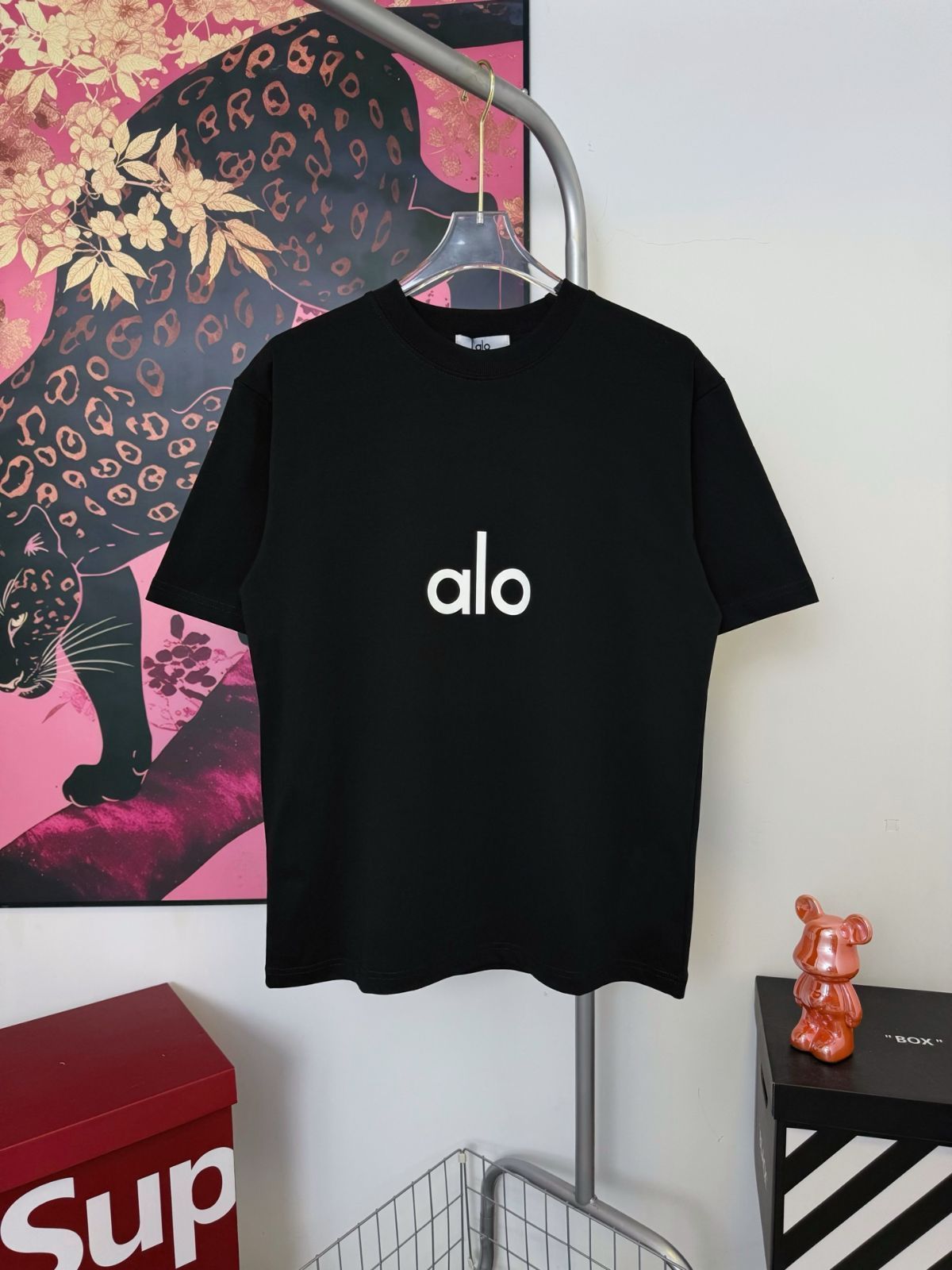 【今日特価】alo バーナウトレター T シャツ
