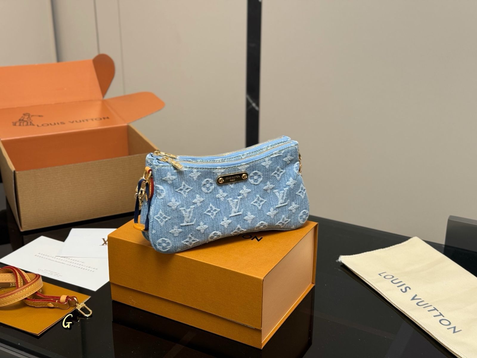 【今日特価】Louis Vuitton Denim Mahjong Bag ルイ・ヴィトン デニム マージャンバッグ-WTO輸入