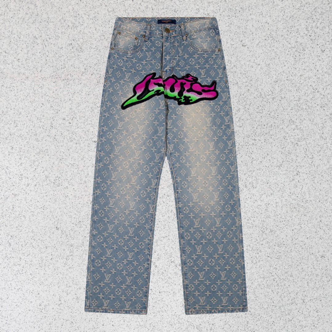 【今日特価】LOUIS VUITTON FW21 ロゴグラフィック モノグラム ジーンズ 8,165円