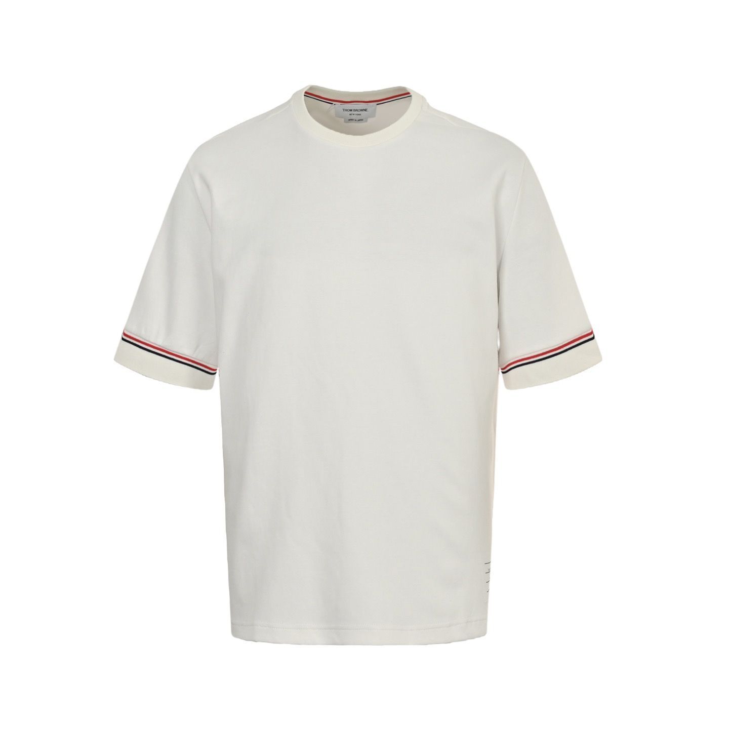 【今日特価】Thom Browne 25ss カフ三色ストライプ ショートスリーブ