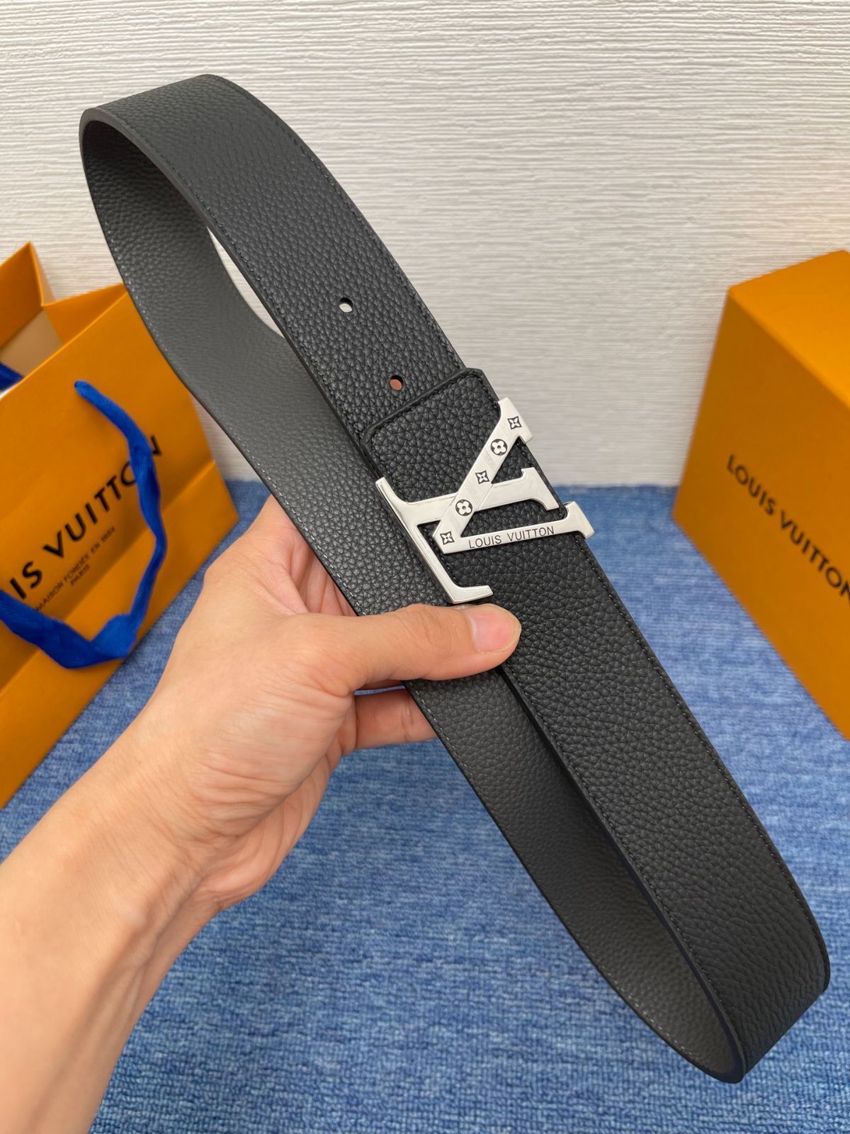 【今日特価】LV Monogram 4.0cm バックル付きベルト-3
