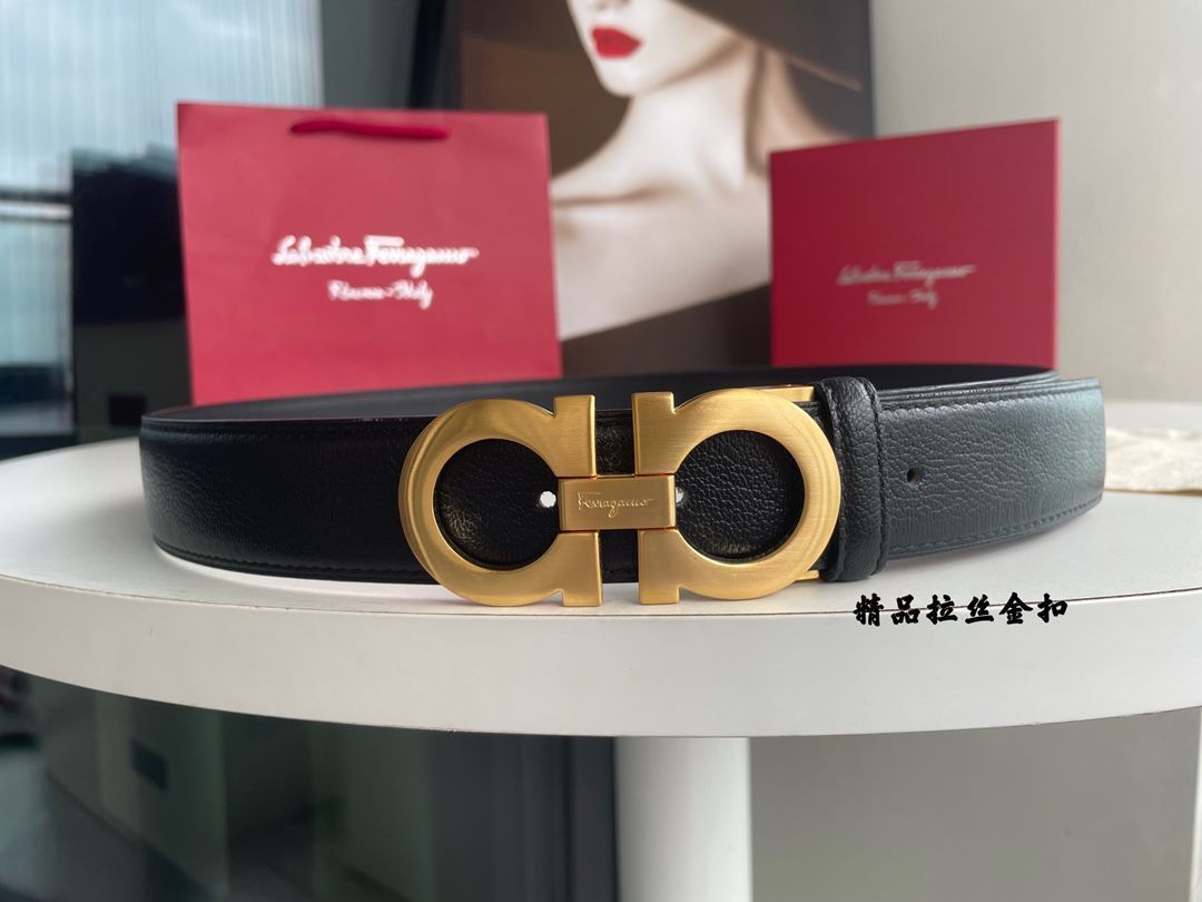 【今日特価】Ferragamo Classic Upgrade 3.5cm ダブル面本革ベルト-3