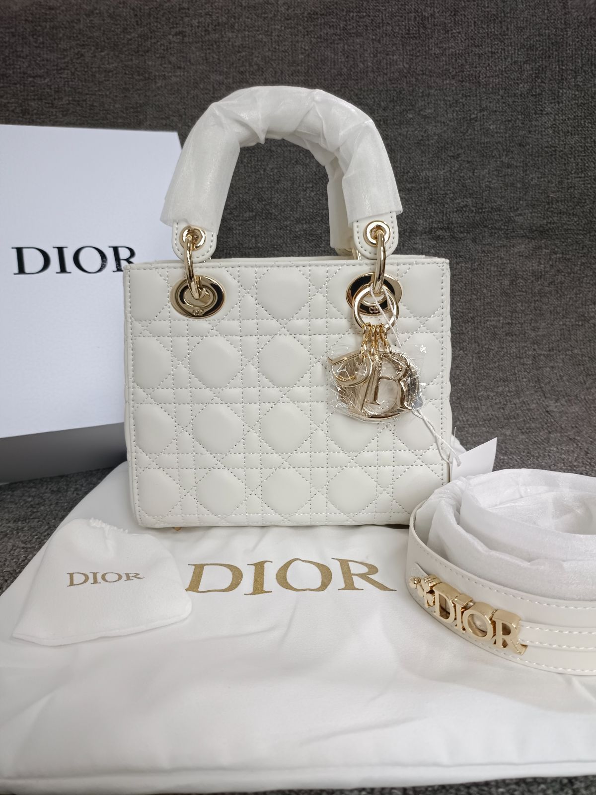 極美品 LADY DIOR ハンドバッグ My ABCDior スモール