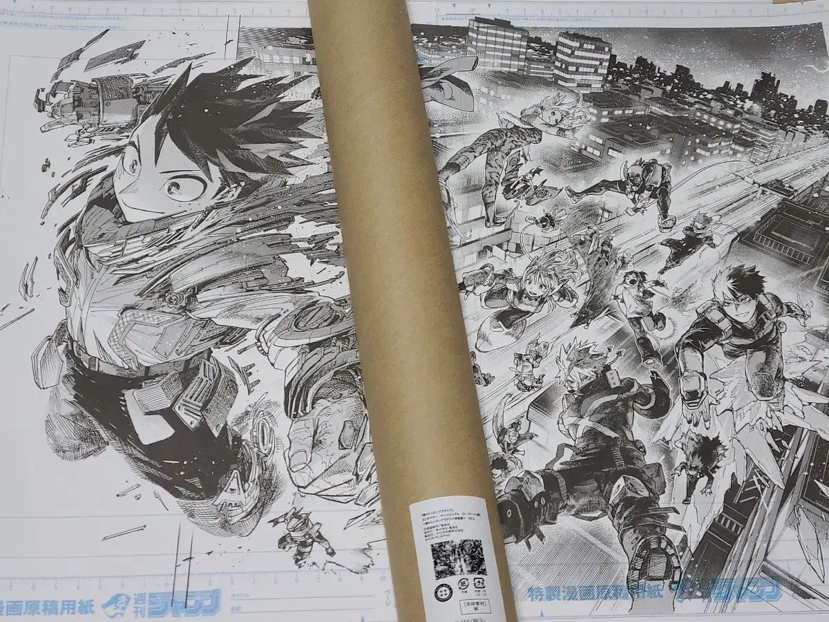僕のヒーローアカデミア 原画展 A반 디지털原稿+キービジュアル ポスターセット 緑 谷出久