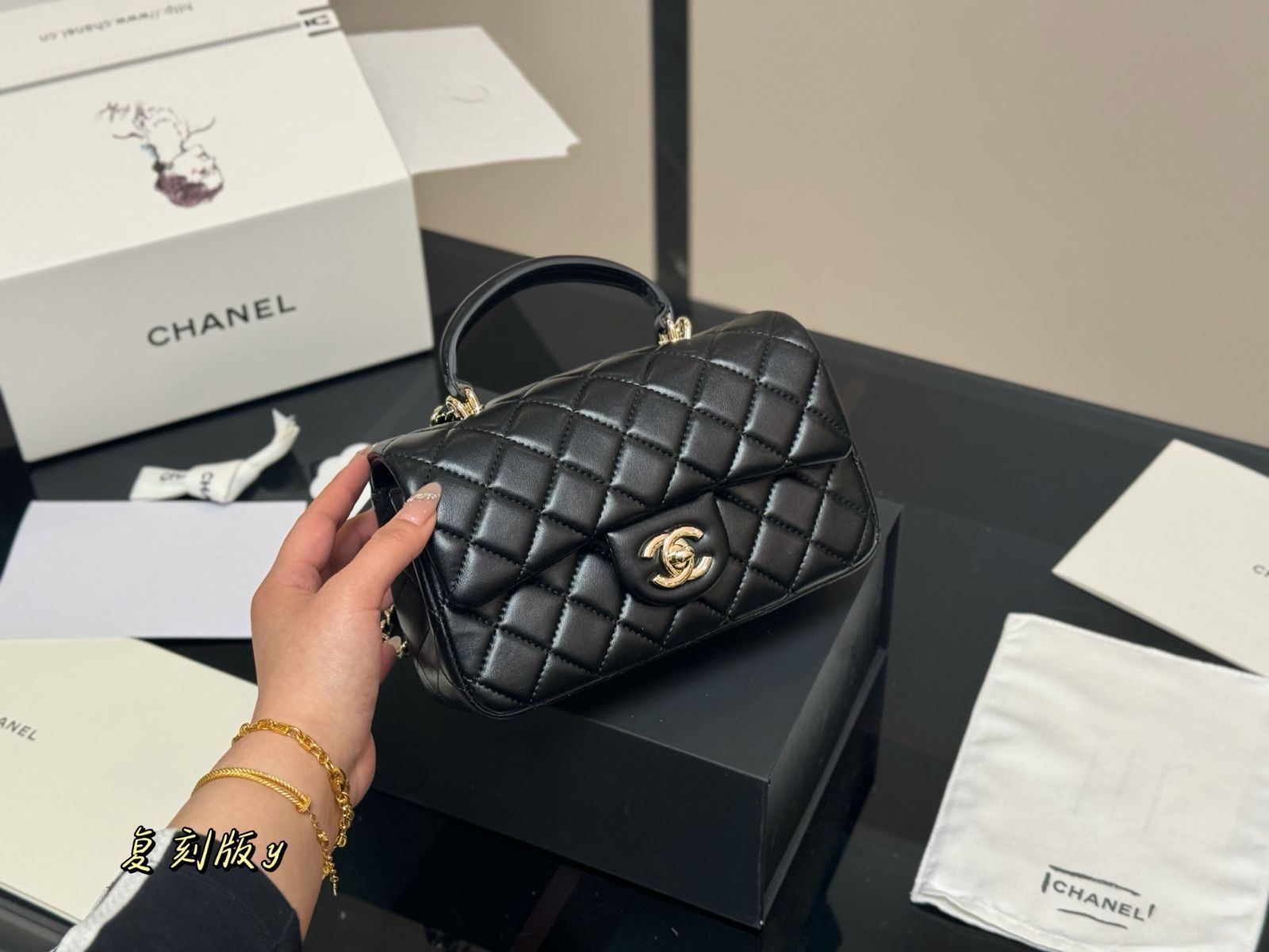 【今日特価】Chanel Mini CF Handle Bag チャネル ミニ CF ハンドルバッグ-WTO輸入2