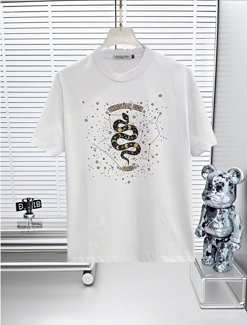 【今日特価】DIOR ディオール 25SS プレミアムロゴプリント 円領 T シャツ