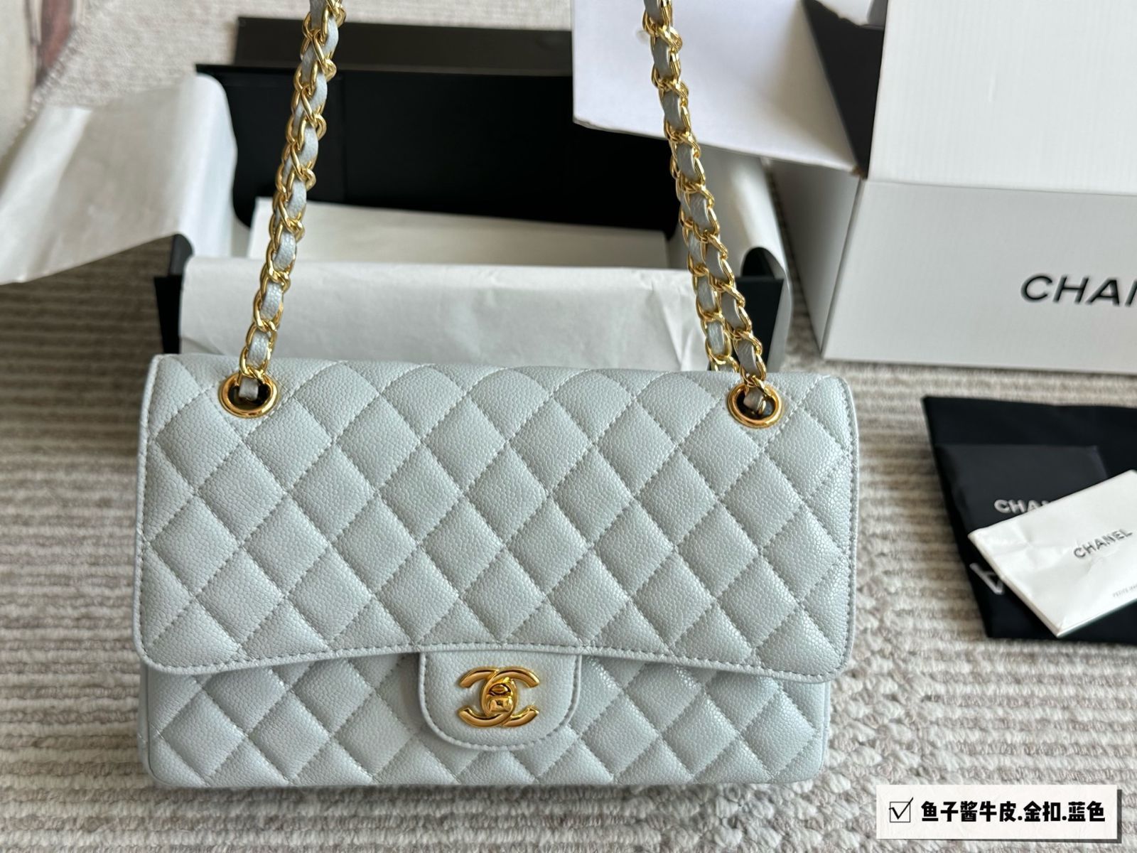 【今日特価】Chanel Calfskin CF Series Quilted Bag カルフスキン 菱格バッグ 25cm-WTO輸入1
