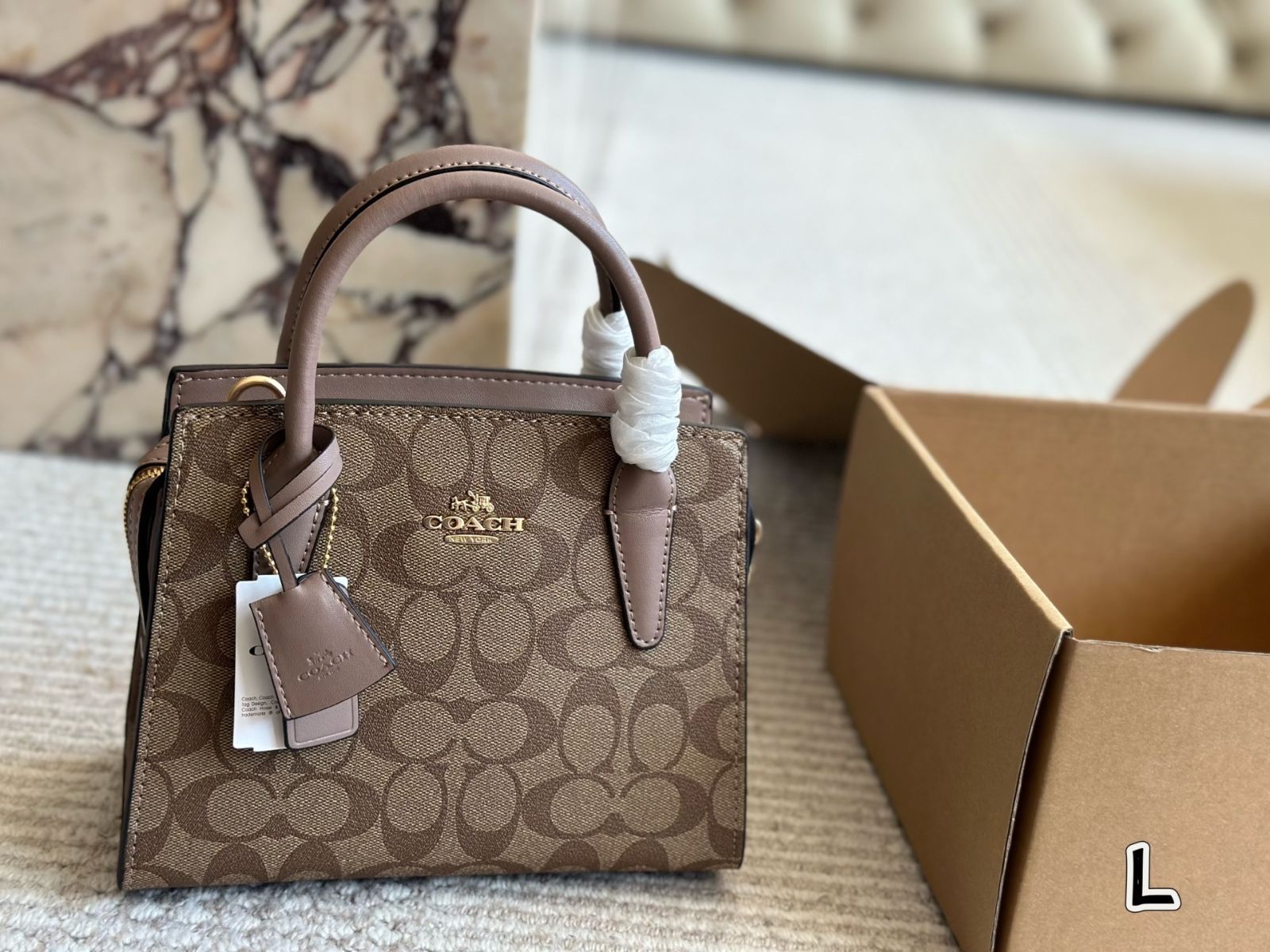 COACH アンドレア キャリーオール - 22×17cm クラシックモノグラム [本日特価|新品未使用品]