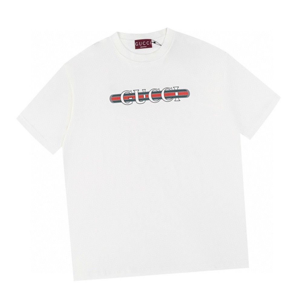 【今日特価】Gucci / グッチ 25ss リボンアルファベットプリント T シャツ