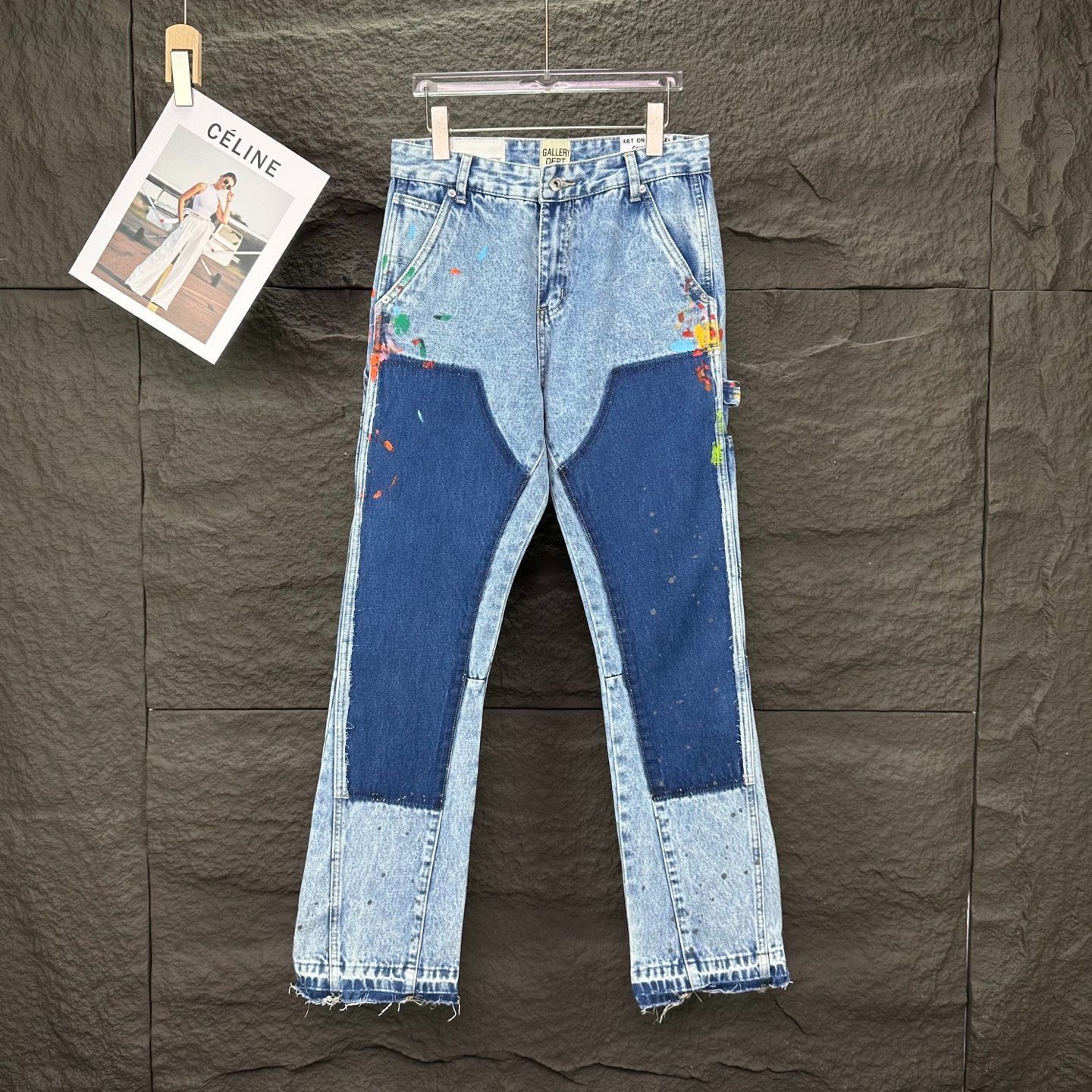 【今日特価】GALLERY DEPT. 2025 スプラッシュ カップル向け 水洗ミニ喇叭デニム
