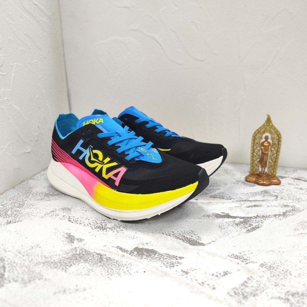 HOKA ROCKET X ホカ ロケット X ランニングシューズ メンズ　レディース　ブラック　ピンク-MM輸入