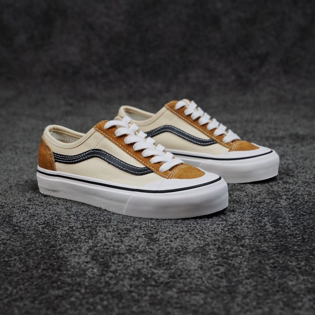 【今日特価】Vans Style 36 Decon VR3 SF ブラウン パッチワーク スニーカー！送料無料！在庫限定のお得な価格です！-MM輸入2
