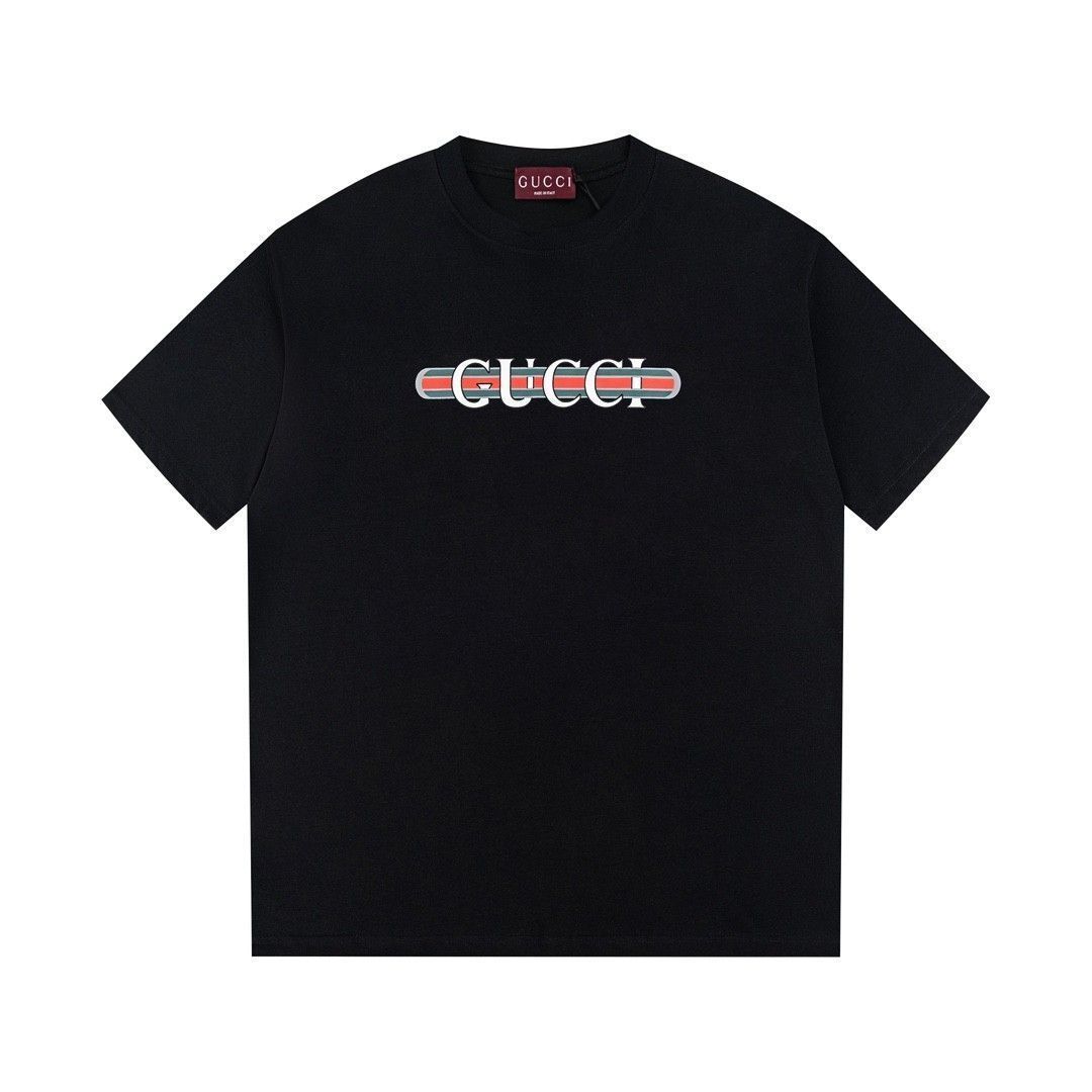 【今日特価】Gucci ダブルスレッド?棉 T シャツ