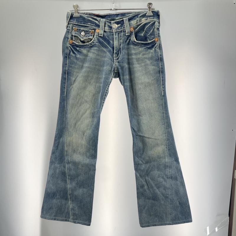 【中古】TRUE RELIGION JOEY BIGT ストレートデニムパンツ サイズW31 ブルー[19]