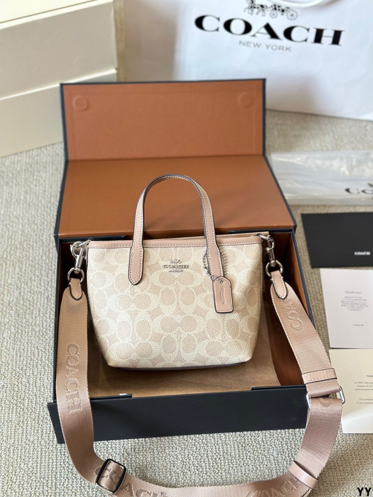 coachリトルトートバッグ/ハンドバッグ、リュックサック、小銭入れ、手首バッグ、ショルダーバッグ、-MM輸入-MM輸入1