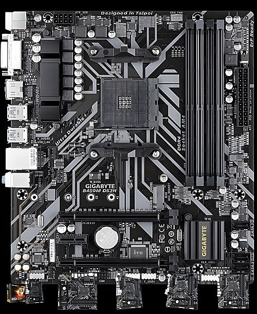 GIGABYTE B450M DS3H AMD B450 AM4 DDR4-3200 64GB M.2 SATA Gigabit Ethernet DVI-D HDMI Motherboard