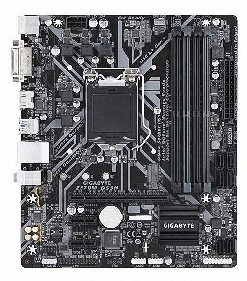 GIGABYTE Z370M DS3H Intel Z370 LGA1151 DDR4-2666 64GB M.2 SATA Realtek Gigabit LAN HDMI Motherboard