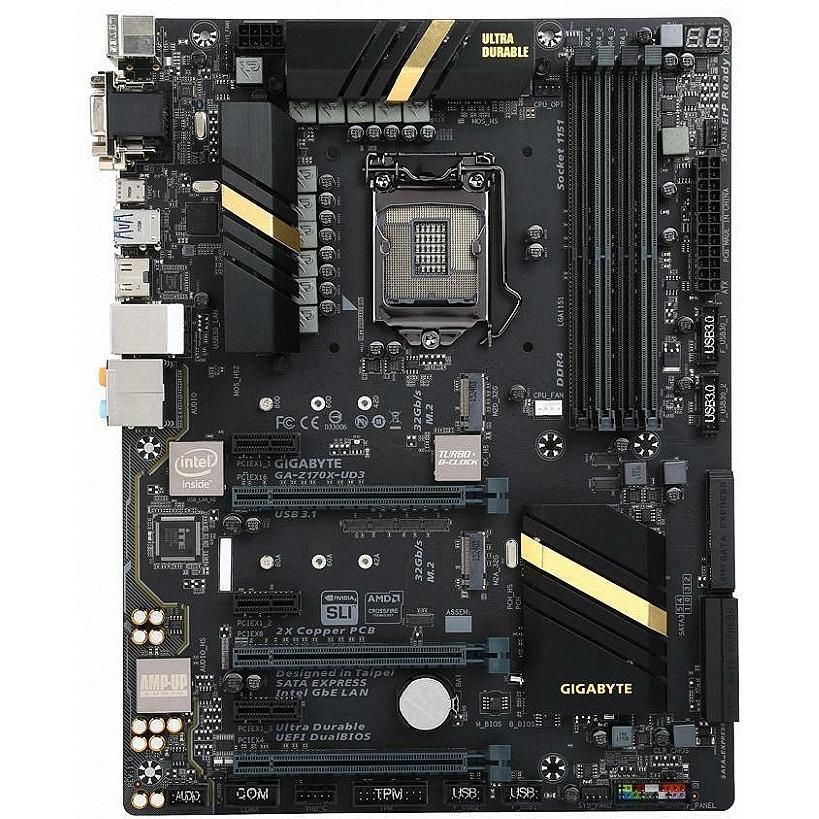 GIGABYTE GA-Z170X-UD3 Intel Z170 LGA1151 DDR4-3400 64GB M.2 SATA