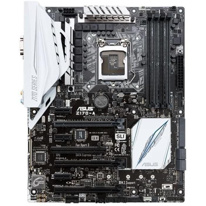 ASUS Z170-A Intel Z170 LGA1151 DDR4-3400 64GB M.2 SATA Express Gigabit LAN HDMI DVI-D Motherboard