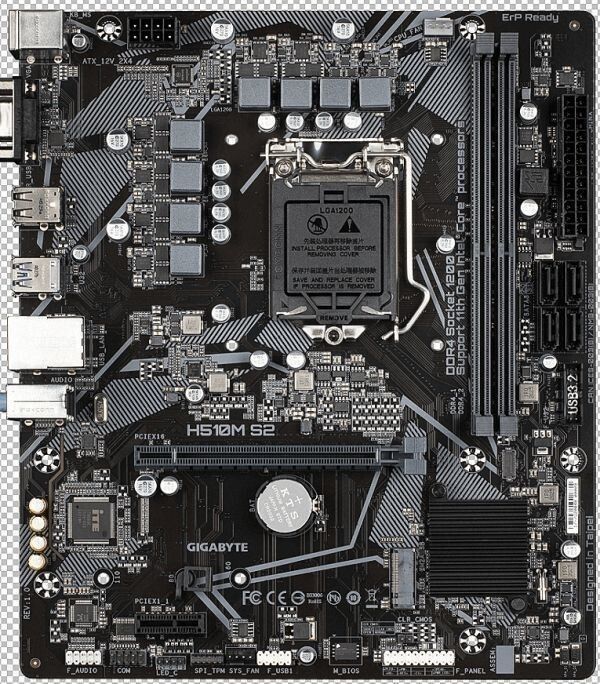 GIGABYTE H510M S2 Intel H510 LGA1200 DDR4-3200 64GB M.2 SATA Gigabit LAN HDMI D-SUB Motherboard
