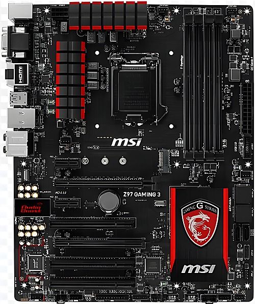 MSI Z97 Gaming 3 Intel Z97 LGA1150 DDR3-1600 32GB M.2 SATA Killer E2205 LAN HDMI Motherboard