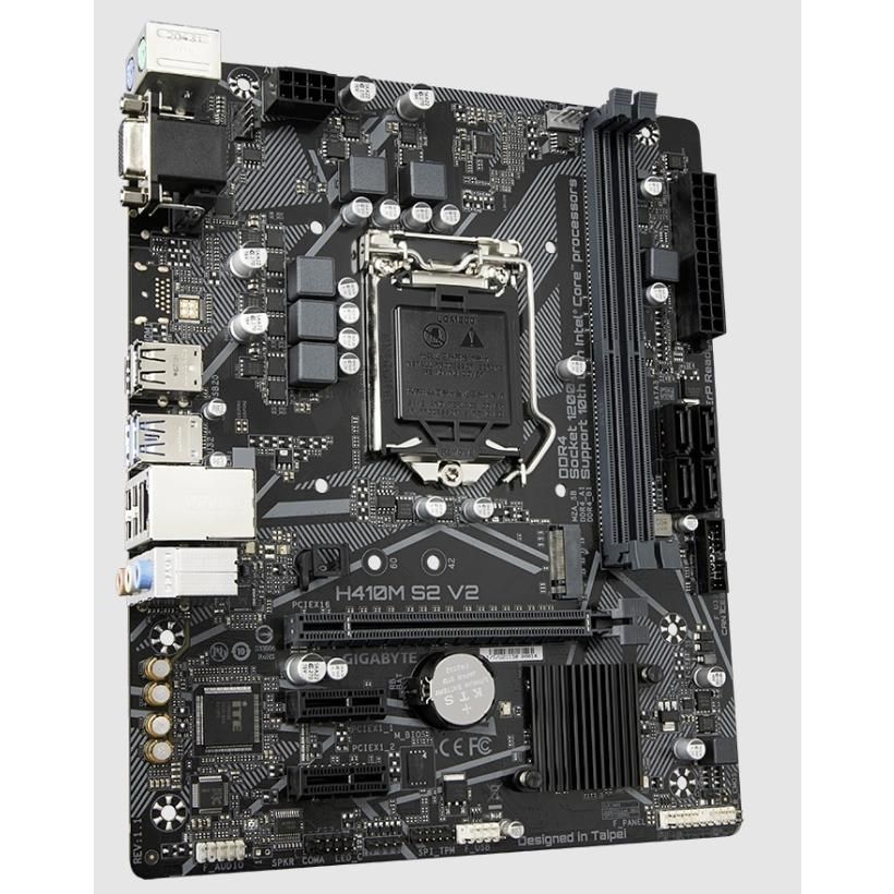 GIGABYTE H410M S2 V2 Intel H410 LGA1200 DDR4-2933 64GB SATA GbE LAN HDMI D-SUB Motherboard