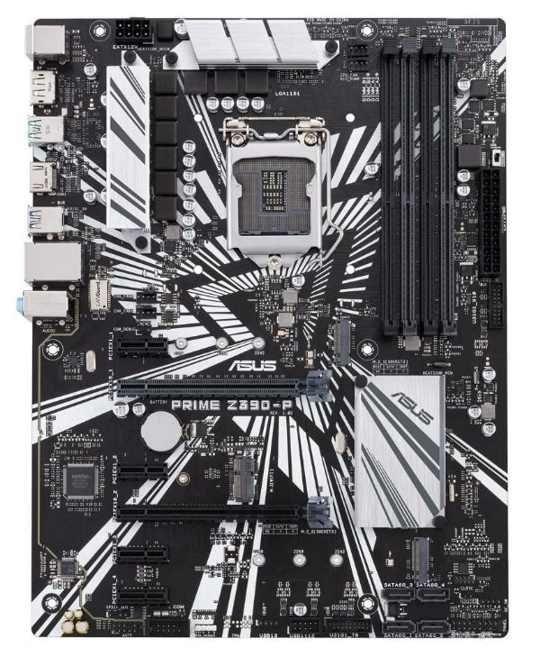 ASUS Prime Z390-P Intel Z390 LGA1151 DDR4-2666 64GB M.2 SATA Gigabit Ethernet HDMI DVI-D Motherboard