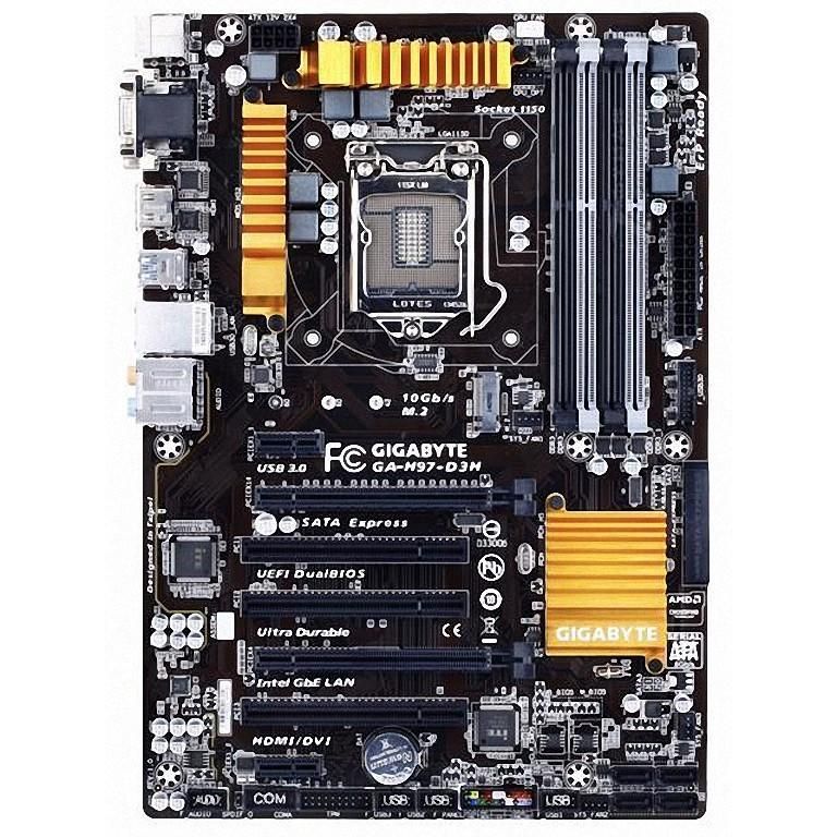 GIGABYTE GA-H97-D3H Intel H97 LGA1150 DDR3-1600 32GB SATA3.0 M.2 HDMI DVI-D Intel Motherboard