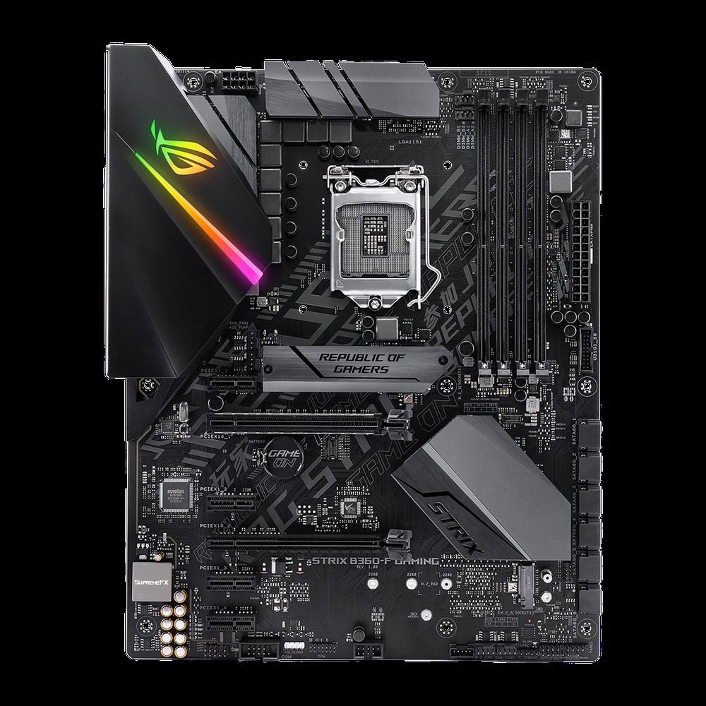 ASUS ROG Strix B360-F Gaming Intel B360 LGA1151 DDR4-2666 64GB M.2 SATA Gigabit LAN Motherboard