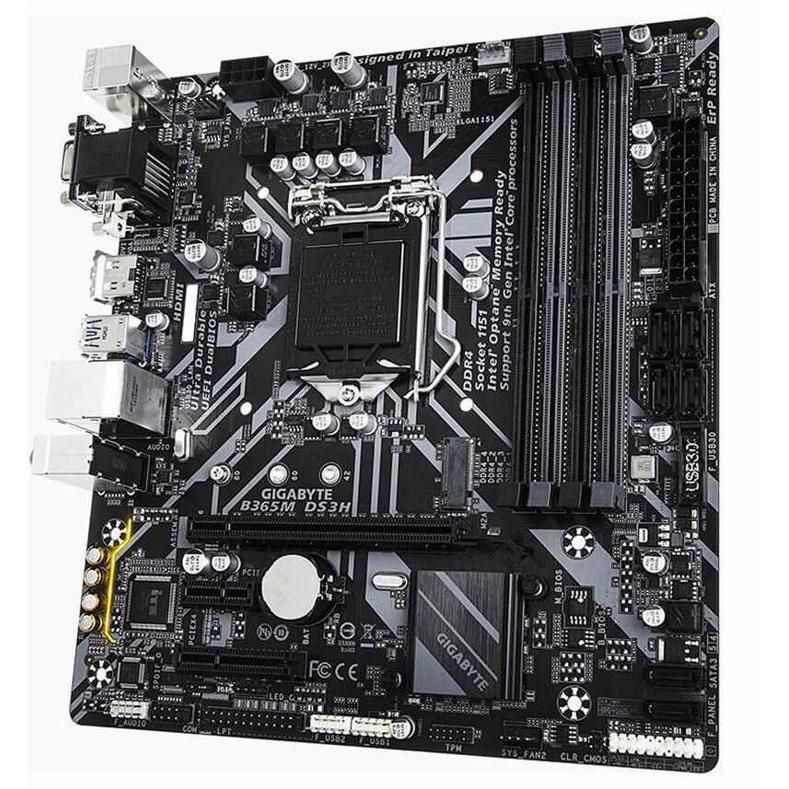 GIGABYTE B365M DS3H Intel B365 LGA1151 DDR4-2666 64GB M.2 SATA Realtek Gigabit LAN HDMI Motherboard