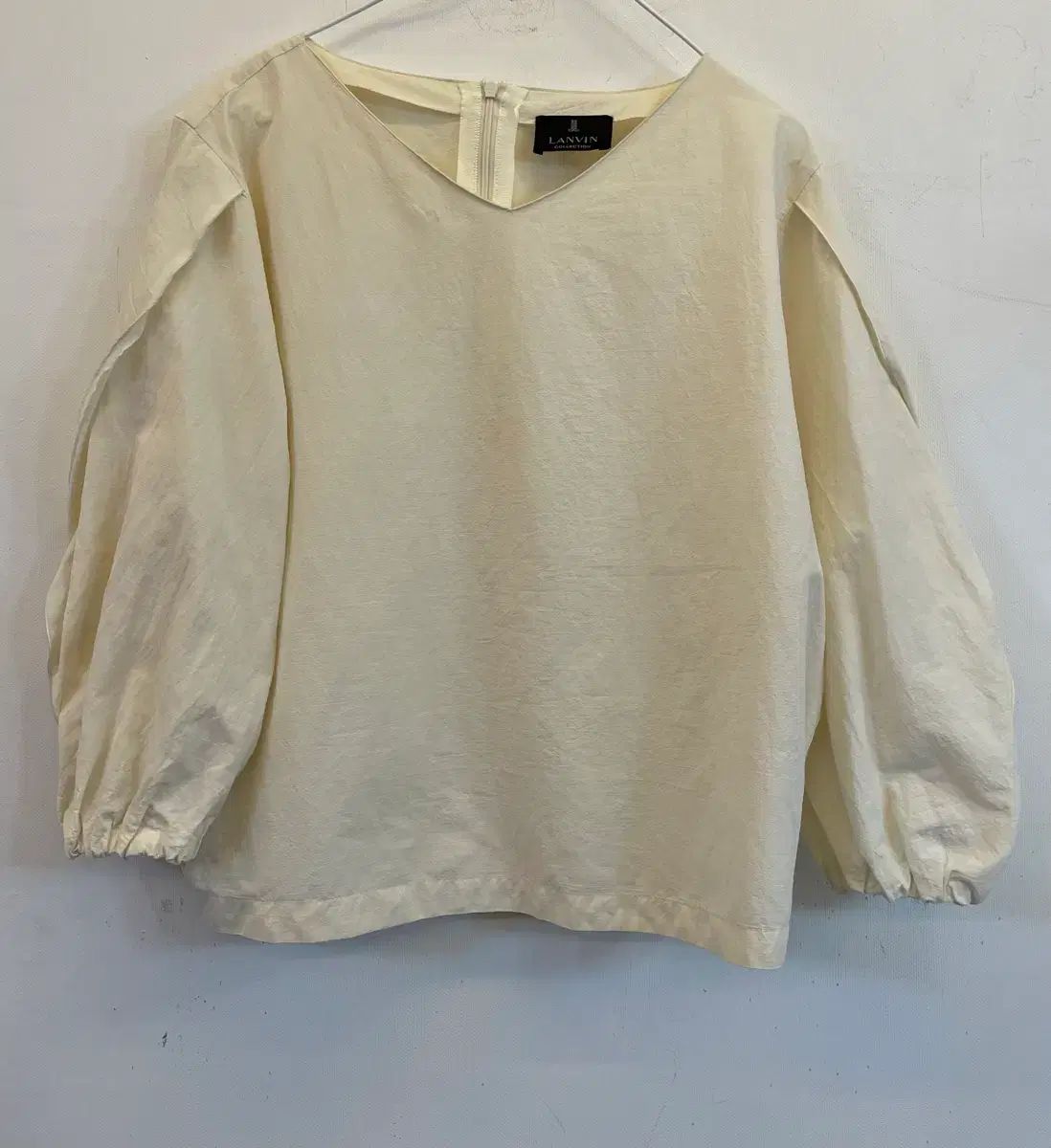 ハンサム LANVIN ランバンコレクション リネン混ブラウス:)
