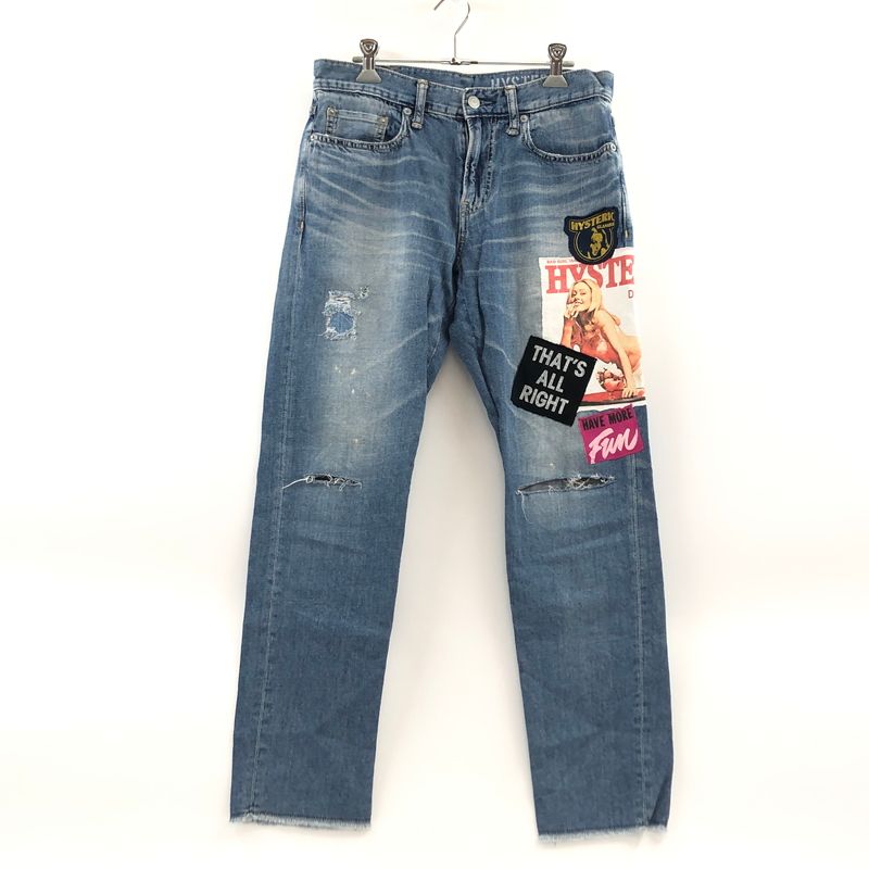 【中古品】HYSTERIC GLAMOUR ヒステリックグラマー KINKY HYSTERIC GIRL PATCH DENIM PANTS 002192AP09 ヒステリックガール パッチ デニムパンツ ボトムス【151-260613-hn-07-fur】
