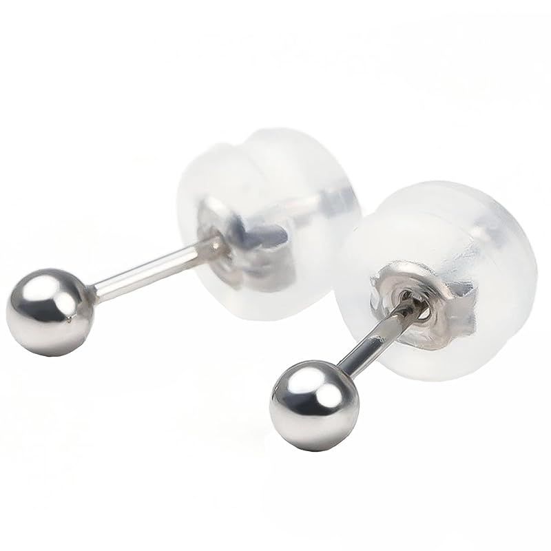 PLUSTER プラチナ ピアス つけっぱなし 両耳 2.5mm(金属アレルギー対応 本物) 丸玉 PT900 (ギフトボックスセット)/ レディース メンズ ジュエリー アクセサリー 誕生日 クリスマス プレゼント