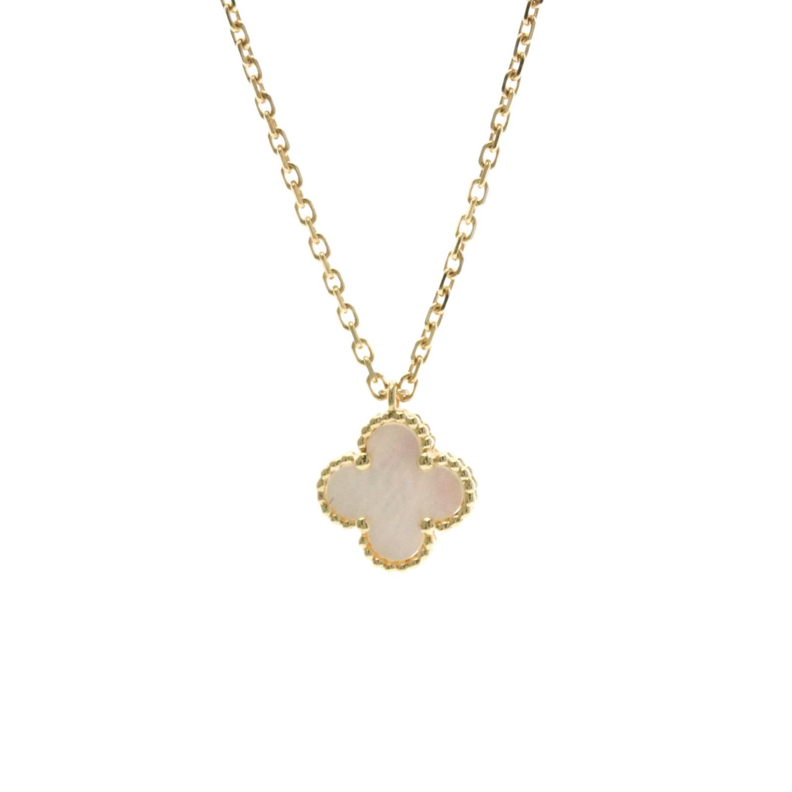 ヴァン・クリーフ＆アーペル(Van Cleef & Arpels) K18イエローゴールド(K18YG) マザーオブパール レディース,メンズ ファッション ネックレス (ゴールド) スウィート アルハンブラ ネックレス