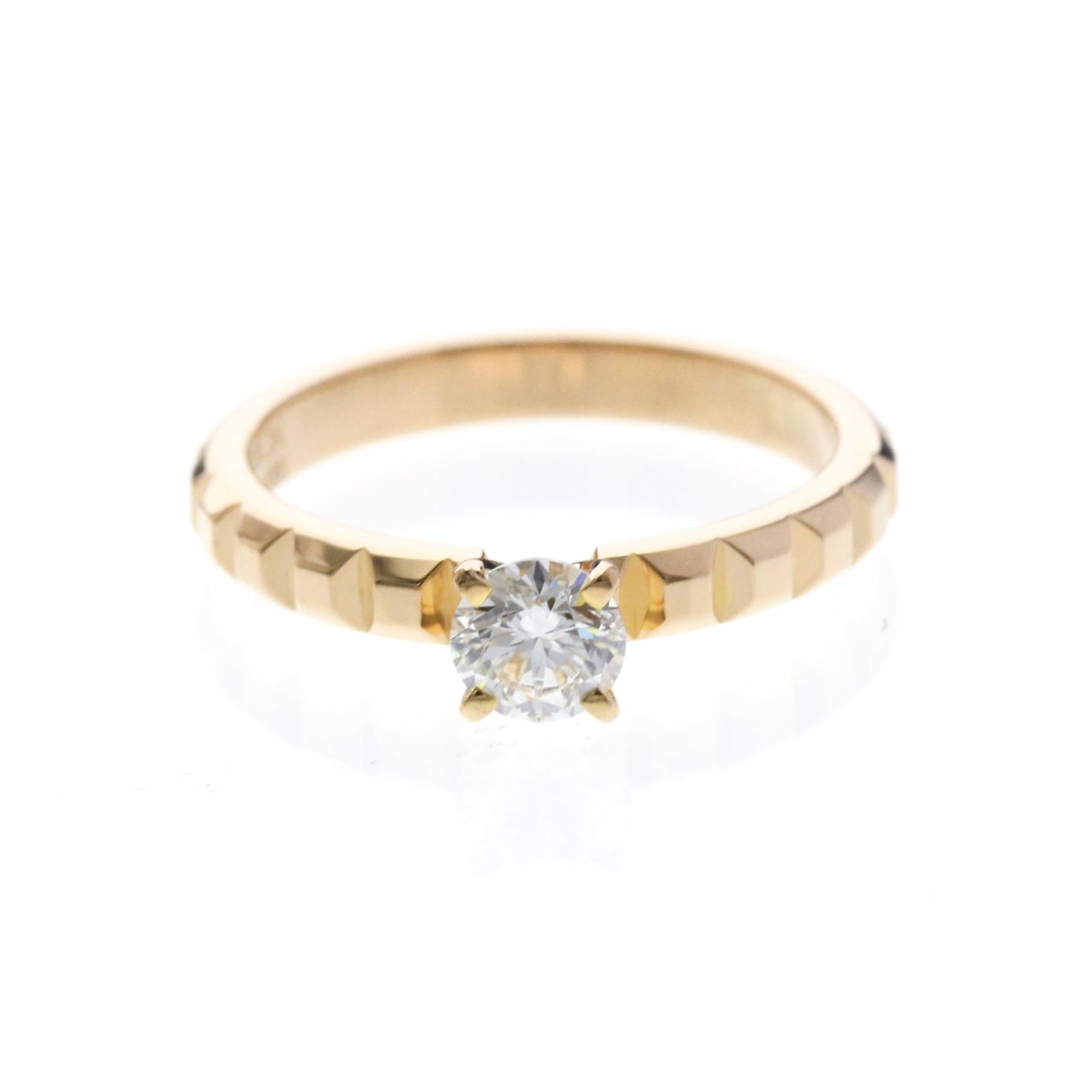 ブシュロン(Boucheron) クルドパリ エンゲージメント リング K18ピンクゴールド(K18PG) ファッション ダイヤモンド バンドリング カラット/0.42 ピンクゴールド(PG)