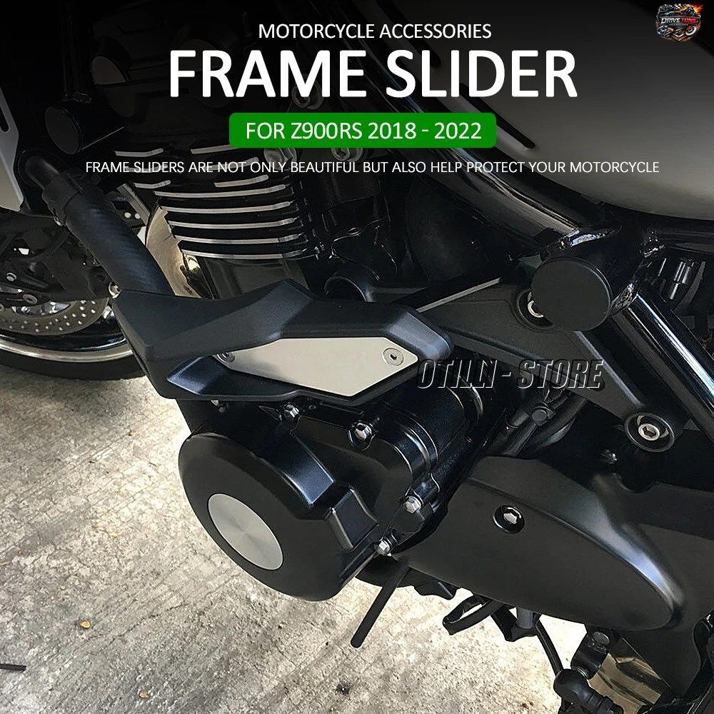カワサキ Z900RS 2019 - 23 用 新型エンジンガード サイドスライダー フレームスライダー クラッシュパッド ABS + CNC クラッシュパッド
