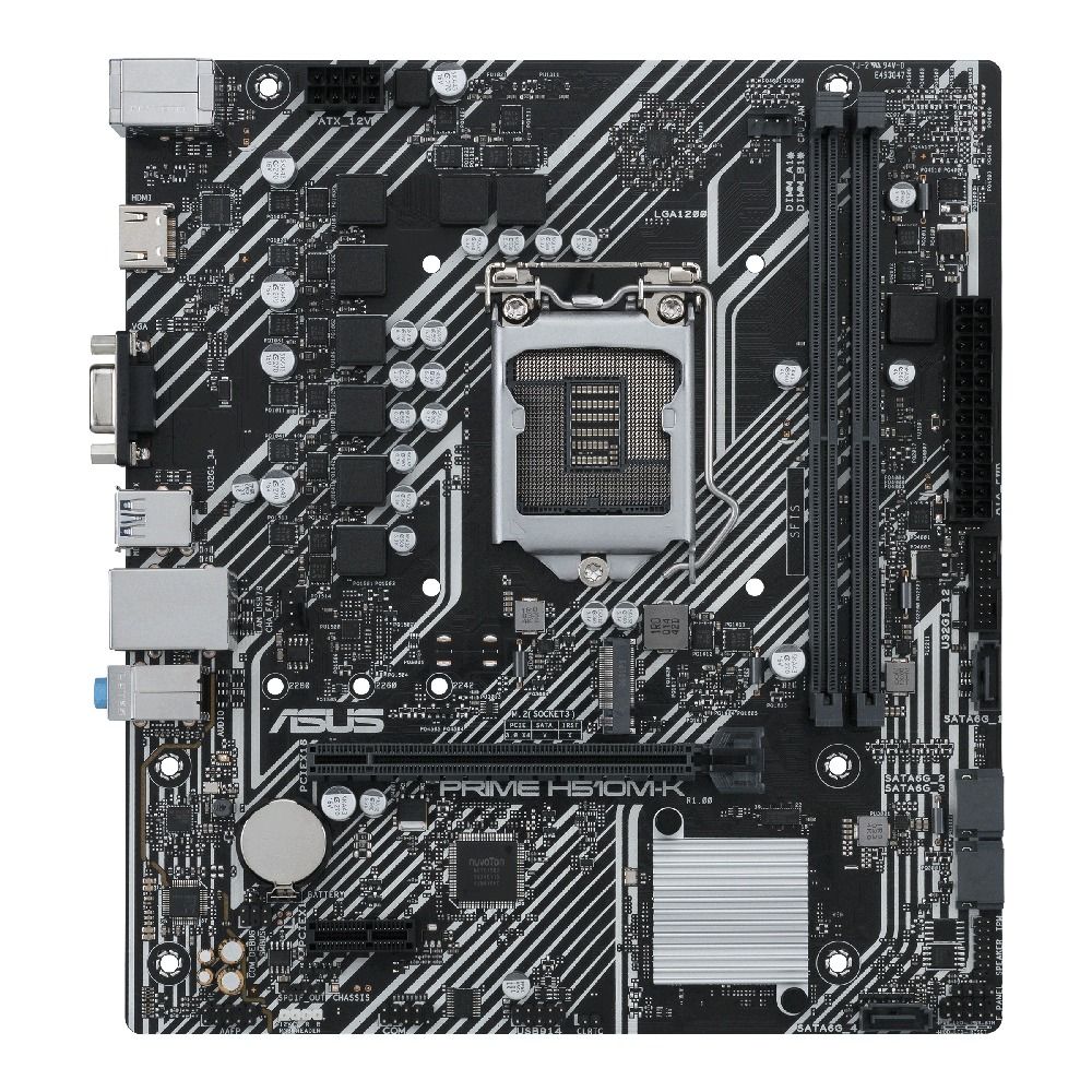 ASUS PRIME H510M-K Intel H510 LGA1200 DDR4-3200 64GB M.2 SATA PCIe 4.0 x16 HDMI D-SUB Motherboard