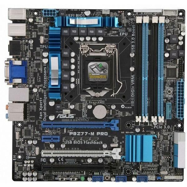 ASUS P8Z77-M Pro Intel Z77 LGA1155 DDR3-2200 32GB SATA6 PCIe 3.0 HDMI VGA DVI-D