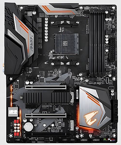 GIGABYTE X470 AORUS ULTRA Gaming AMD X470 AM4 DDR4-3200 64GB M.2 SATA Intel Gigabit LAN Motherboard