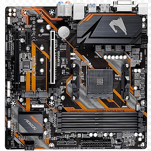 GIGABYTE B450M AORUS ELITE AMD B450 AM4 DDR4-3200 64GB M.2 SATA Gigabit LAN HDMI DVI-D Motherboard