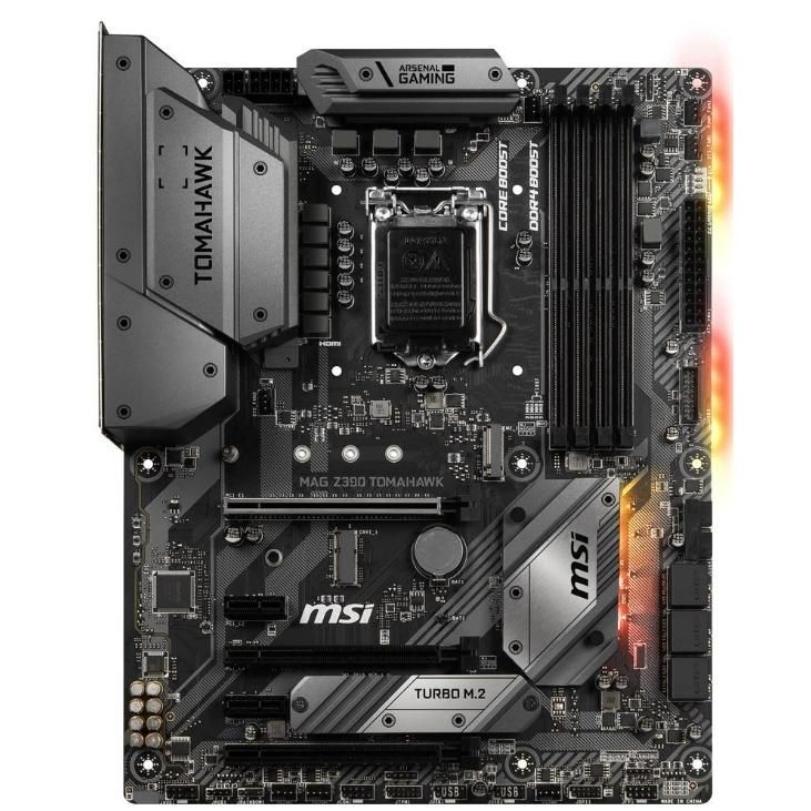 MSI MAG Z390 TOMAHAWK Intel Z390 LGA1151 DDR4-4400 128GB M.2 SATA 802.11ac Wi-FI GbE LAN Motherboard