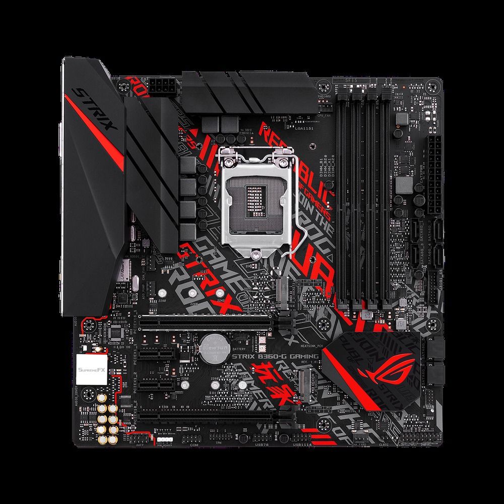 ASUS ROG Strix B360-G Gaming Intel B360 LGA1151 DDR4-2666 64GB M.2 SATA Gigabit LAN HDMI Motherboard