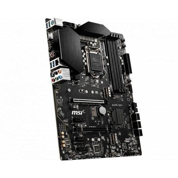 MSI Z490-S01 Intel Z490 LGA1200 DDR4-2933 128GB M.2 SATA Gigabit LAN USB 3.2 Gen2 Motherboard