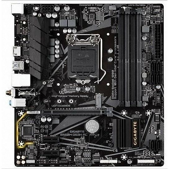 GIGABYTE B460M DS3H AC Intel B460 LGA1200 DDR4-2933 128GB M.2 SATA Wi-FI 6 Gigabit LAN Motherboard