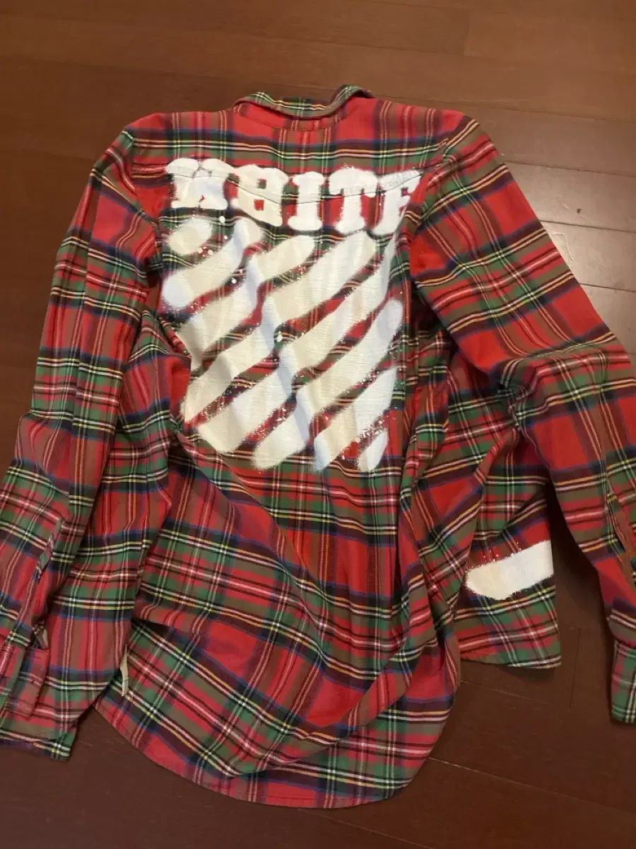 オフホワイト CHECK パータン フランネル シャツ