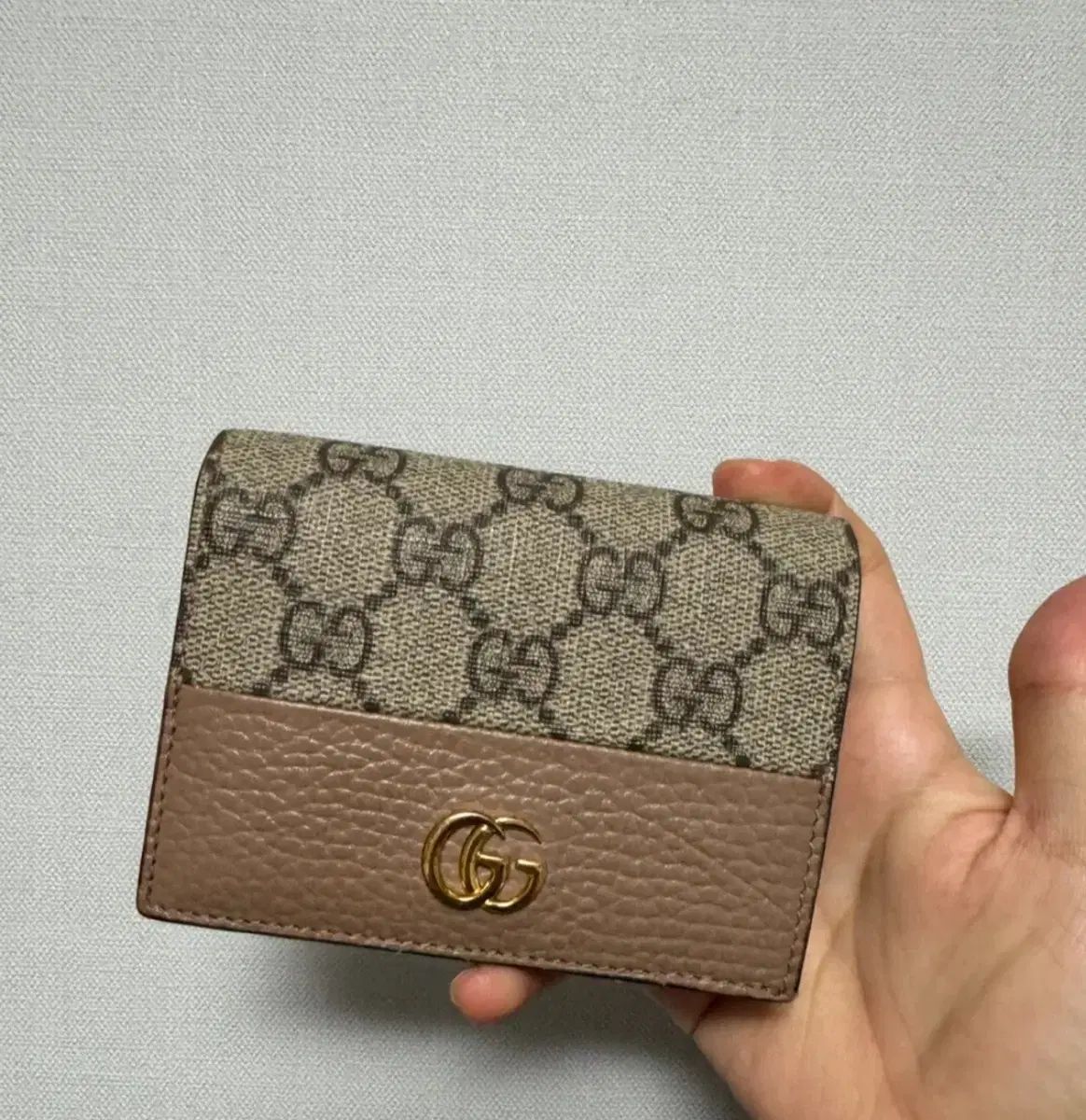 グッチ GG マーモント カードケース 二つ折り財布 ピンク