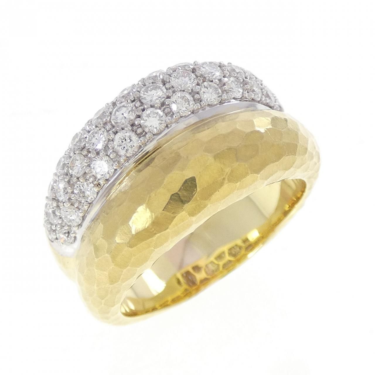 750YG/750WG パヴェ ダイヤモンド リング 1.01CT