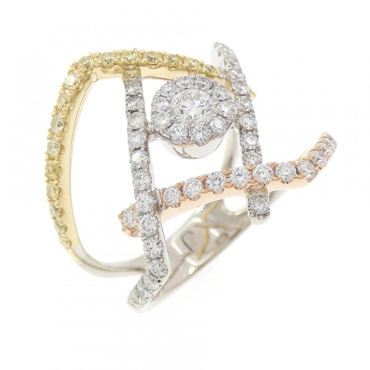 750スリーカラー ダイヤモンド リング 1.05CT