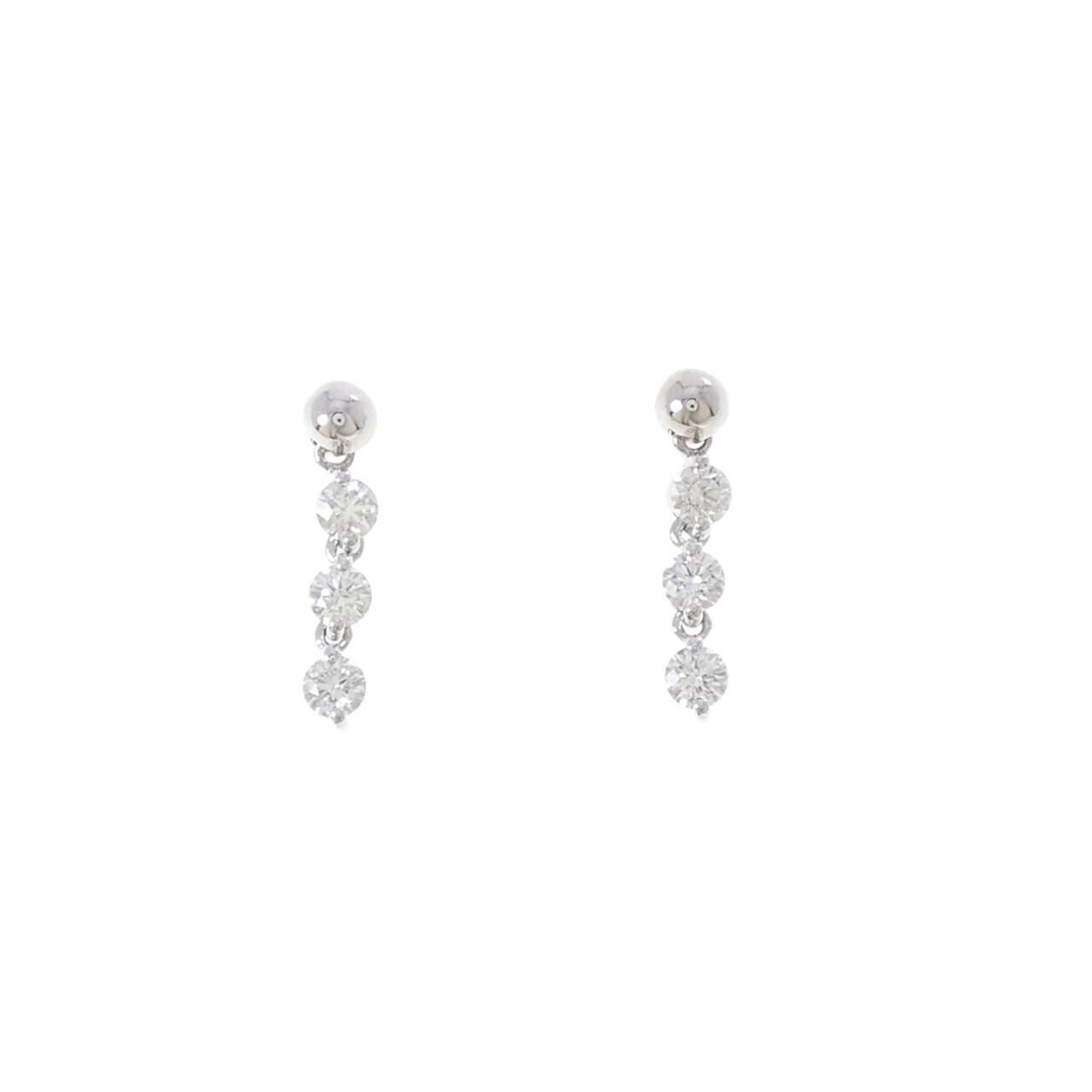PT900 ダイヤモンド ピアス 0.473CT